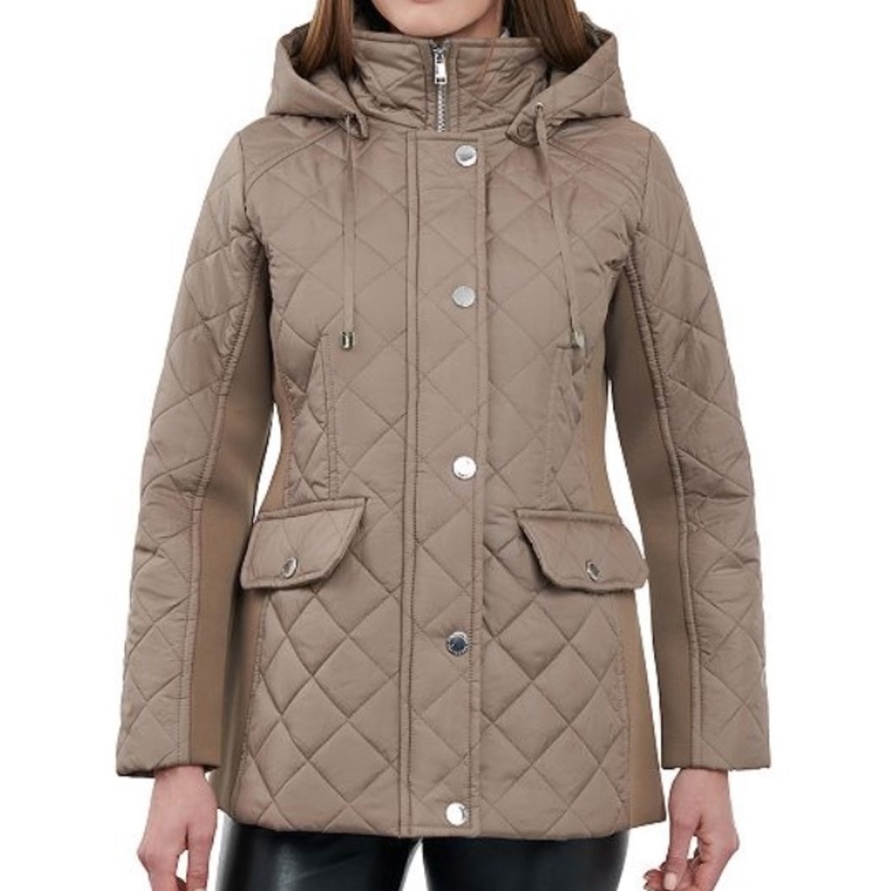 NWT London Fog Taupe Water Resistant Quilted Jacket in Size‎ XL or XXL